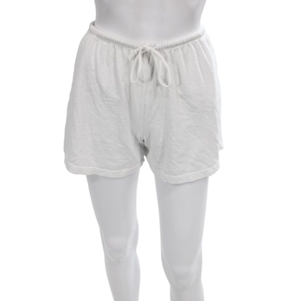 Xirena Womens Sweat Shorts White Cotton Drawstring Casual Size S